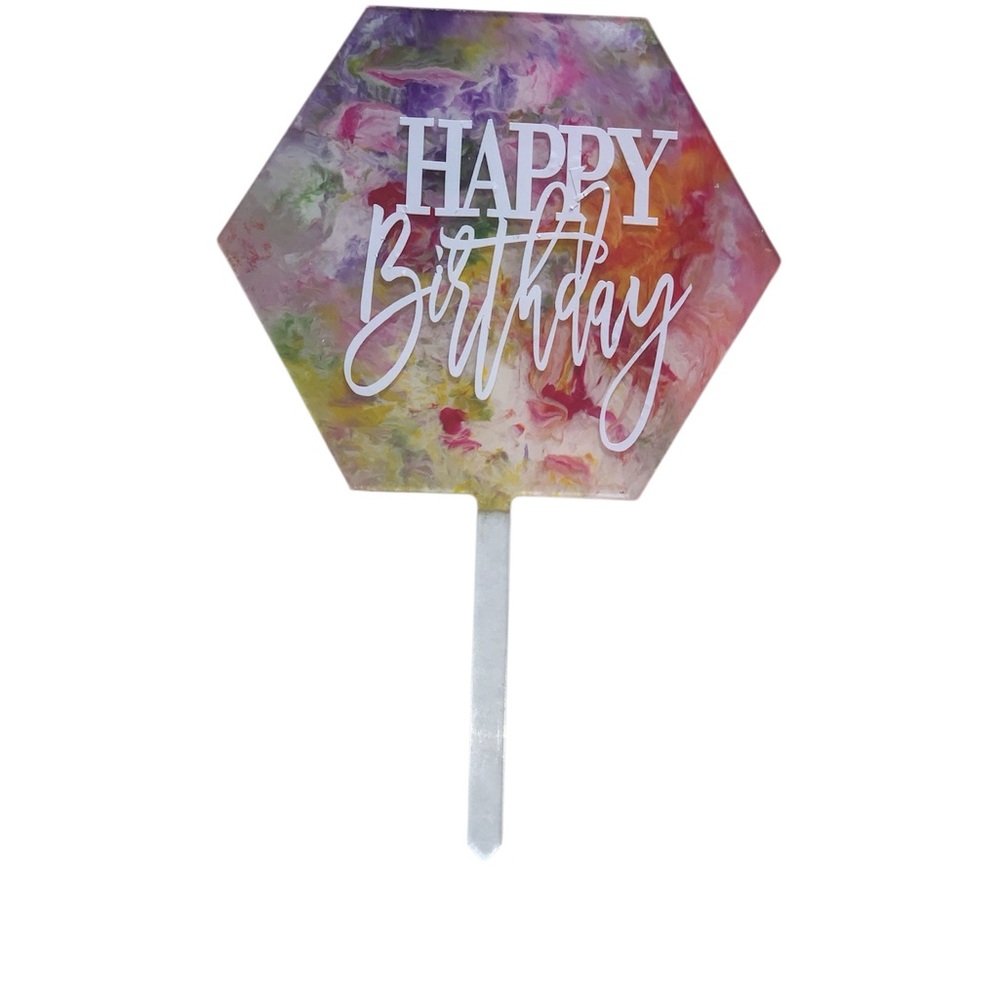 Cake Topper-Happy Birthday